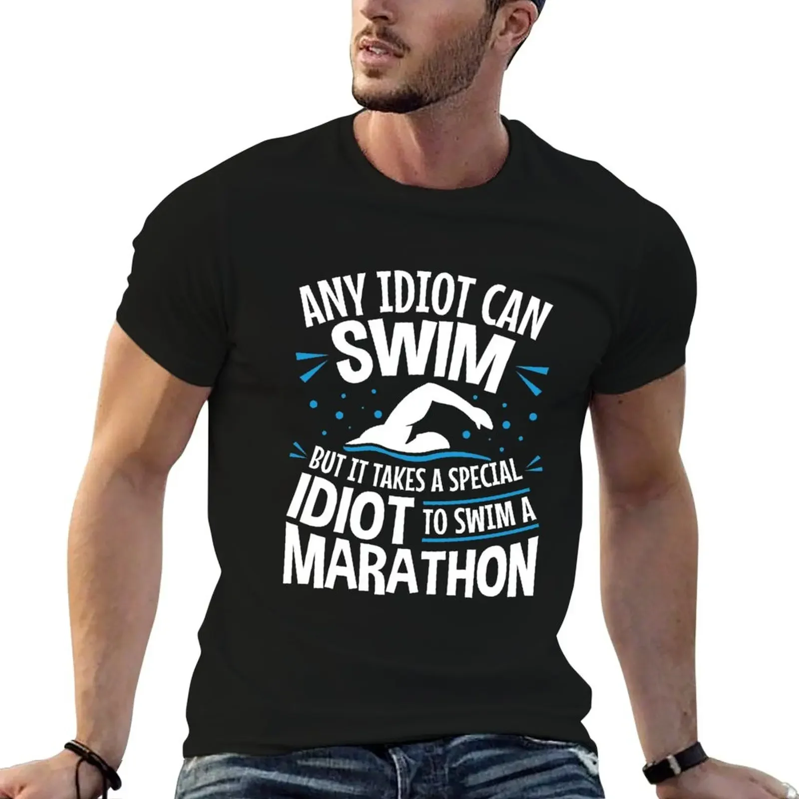 

Long Distance Swimmer Open Water Swimming T-Shirt summer shirt vintage clothes boys animal print graphics men t shirt