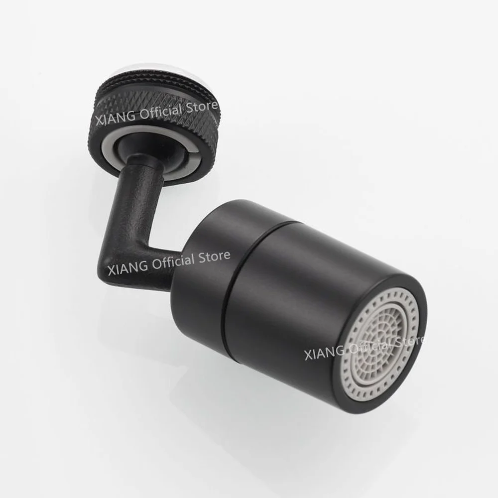 สีดำ720 ° ทองเหลืองก๊อกน้ำสำหรับห้องครัว Extender ห้องน้ำ Tap Rotatable ก๊อกน้ำ Extender Saving Water Tap อะแดปเตอร์หัวฉีด