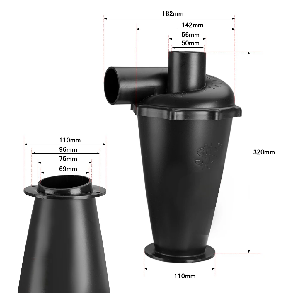 Collecteur de poussière turbo de sixième génération, aspirateur de voiture, séparateur de cyclone, filtre de calcul fonctionnant