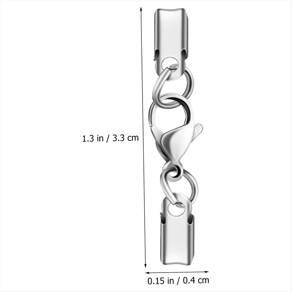 Stable- 40 Pcs Stainless Steel Lobster Claw Jewellery Clasps Necklace Double Bracelet Extenders Pendulum Lobster Claw Clasps
