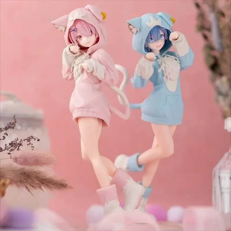 2025 Anime Re: la vida en un mundo diferente de Zero kawaii Rem figura Ram PVC modelo Emilia estatuilla pasatiempos juguetes para regalo de cumpleaños