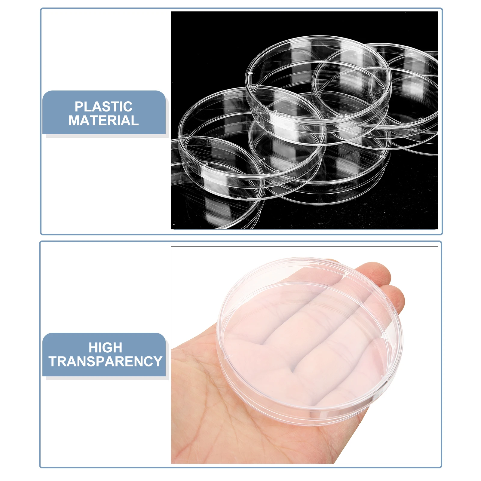 

30 Pcs Culture Plate Supplies Compartments Laboratory Experiment Supply with Cover