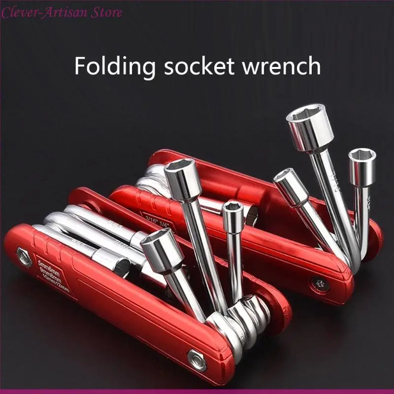 

E06B Folding Sleeve Tool Combination Set for Home Maintenance Outdoor Camping