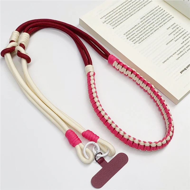 Einfachheit, gewebtes Handy-Lanyard, langes hängendes Seil, für den Außenbereich, tragbar, robust, für Herren und Damen, Handy-Lanyard