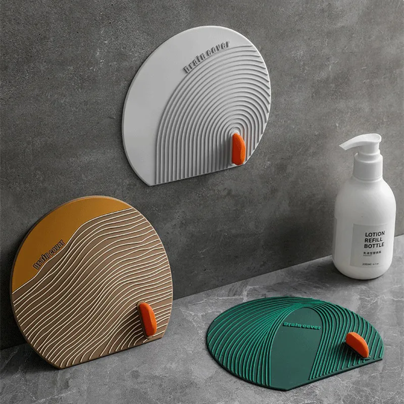 Shower Drain Covers PVC Floor Drain Shower Hair Catcher Bathroom Kitchen Sink Filter Home Deodorant Insect-proof Floor Cover