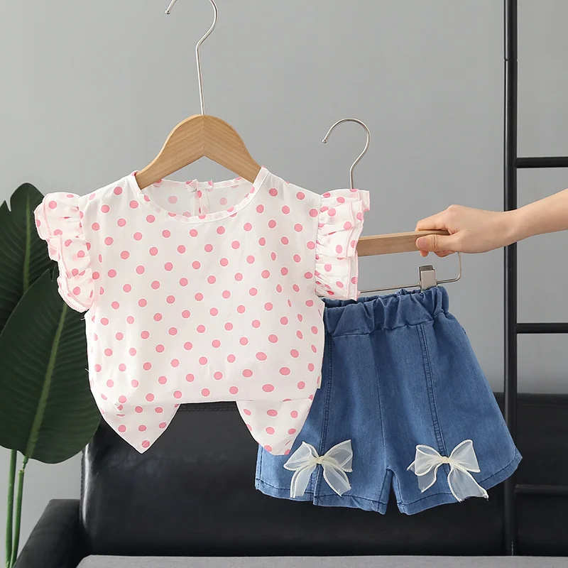 New Summer Baby Girls Clothes Suit Children Fashion Cute T-Shirt Shorts 2Pcs/Sets Toddler Casual Costume Infant Kids Tracksuits