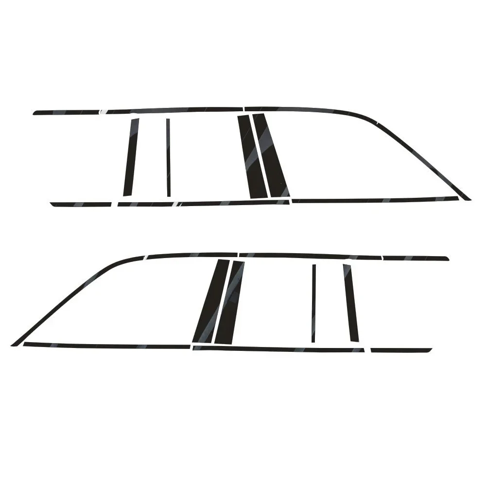 Dla Mercedes Benz GLK GX204 2008-2016 Sedan Window Chrome Usuń Blackout ABC Pillars Błyszczące czarne naklejki — zdjęcie 5