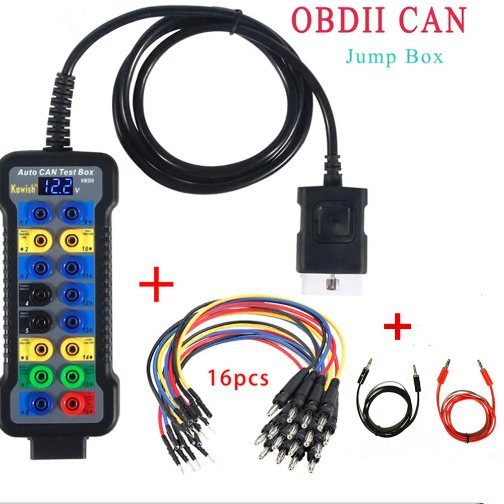 Skrzynka pomiarowa samochodu Can Line, nowa skrzynka rozdzielcza samochodu Auto OBDII Obd Breakout w obudowie do samochodu detektor protokołu