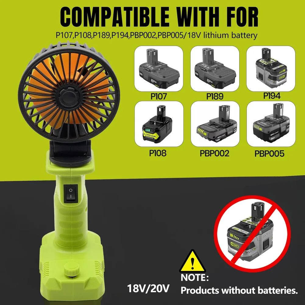 

Складной электрический вентилятор для аккумулятора P108 с USB-выходом, регулируемой скоростью, портативное охлаждающее устройство для кемпинга на открытом воздухе