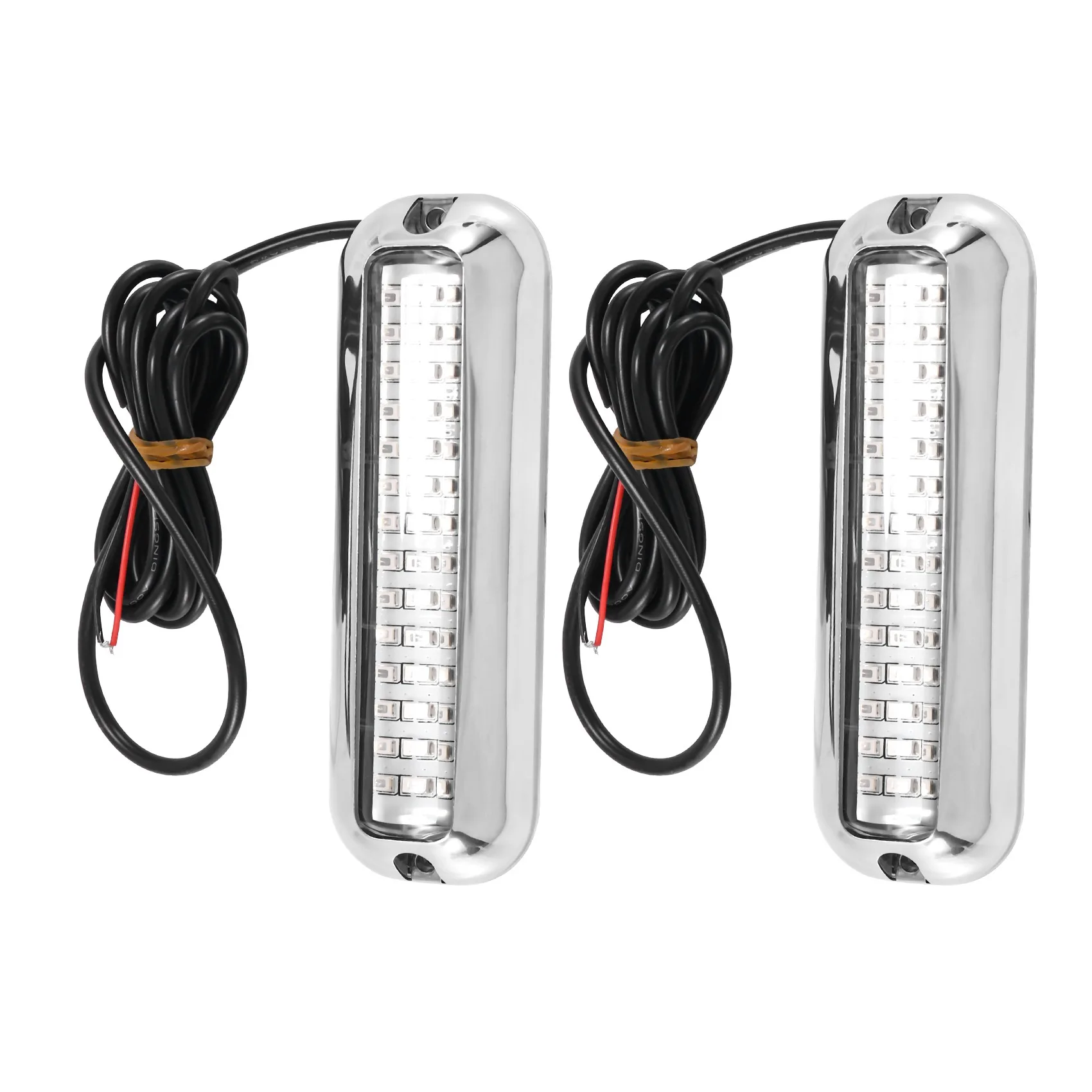 2 Stuks 42led Boot Afvoer Licht Boot Spiegel Lichtblauw Onderwater Ponton Marine Licht