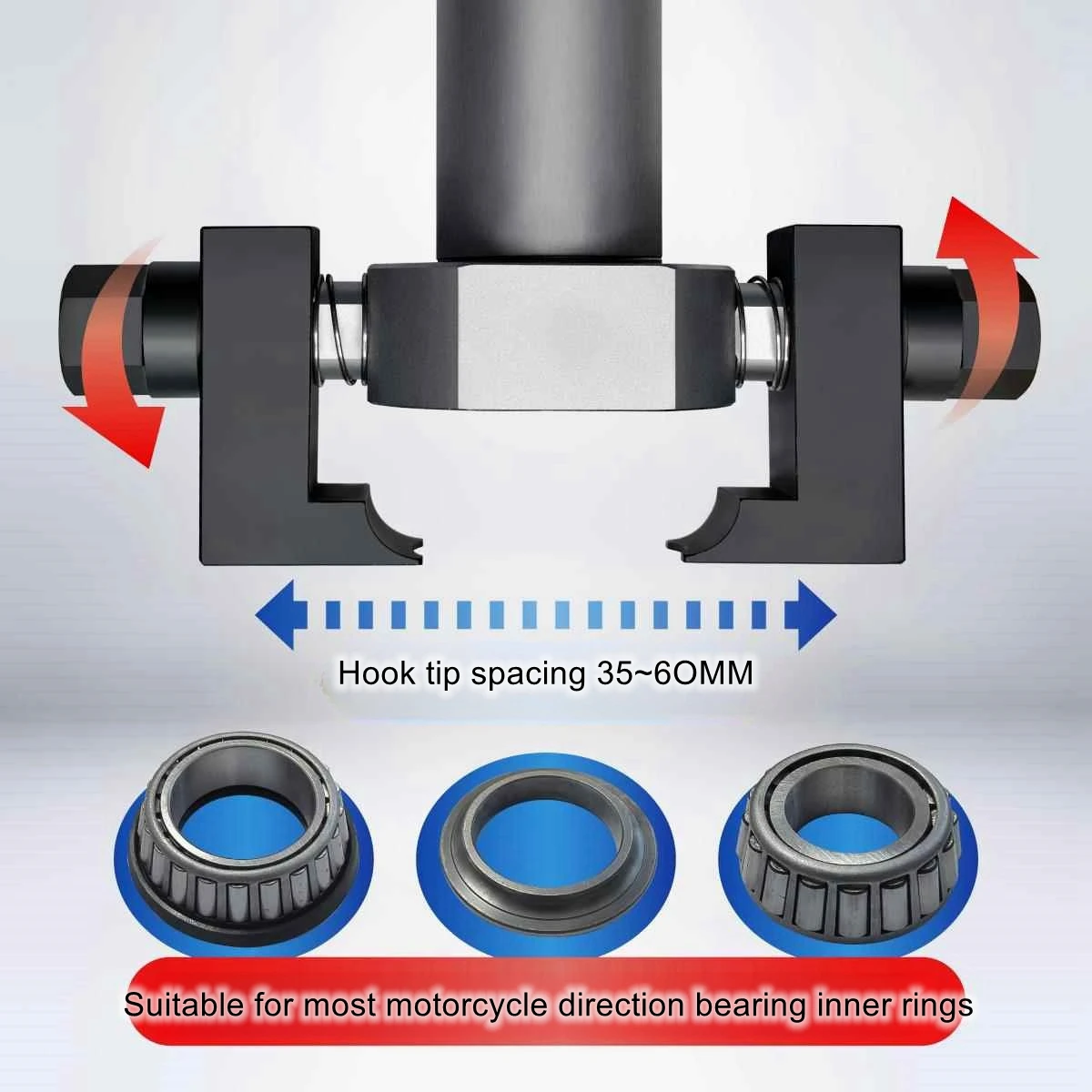 Motorcycle electric car  directional column tapered roller bearing inner ring rama pressure bearing dismantling tool