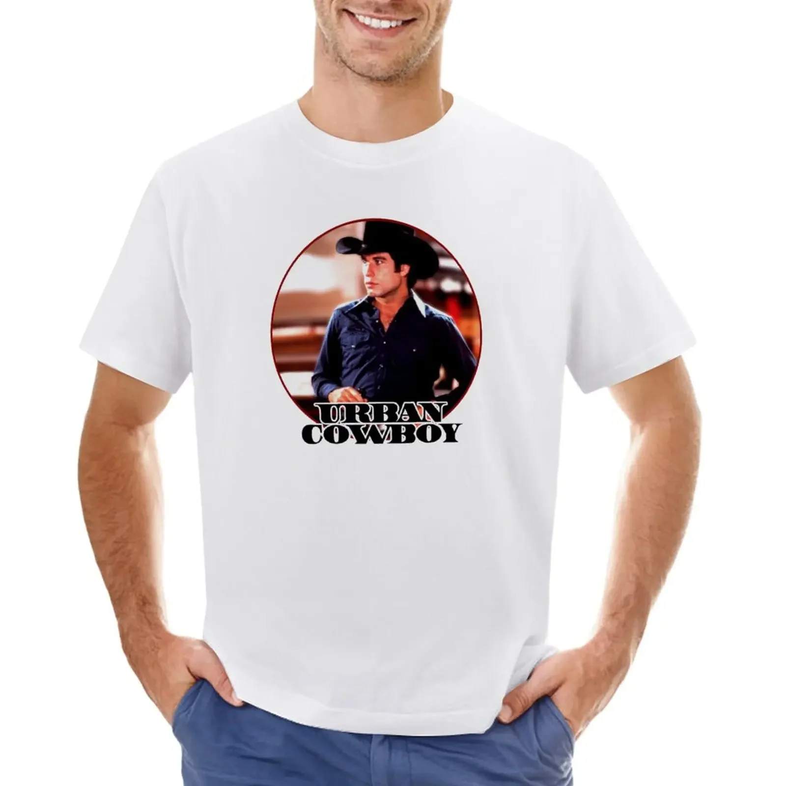 Urban Cowboy Vintage Image T-Shirt boys animal print customs design your own vintage plus sizes Men's clothing