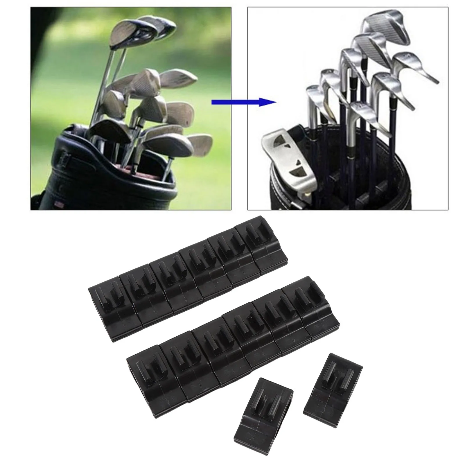 Club Bag Clamps Plastic Putter Holder Clamp Organizer Accessories for Practicing Club Holder Organizing Clamp