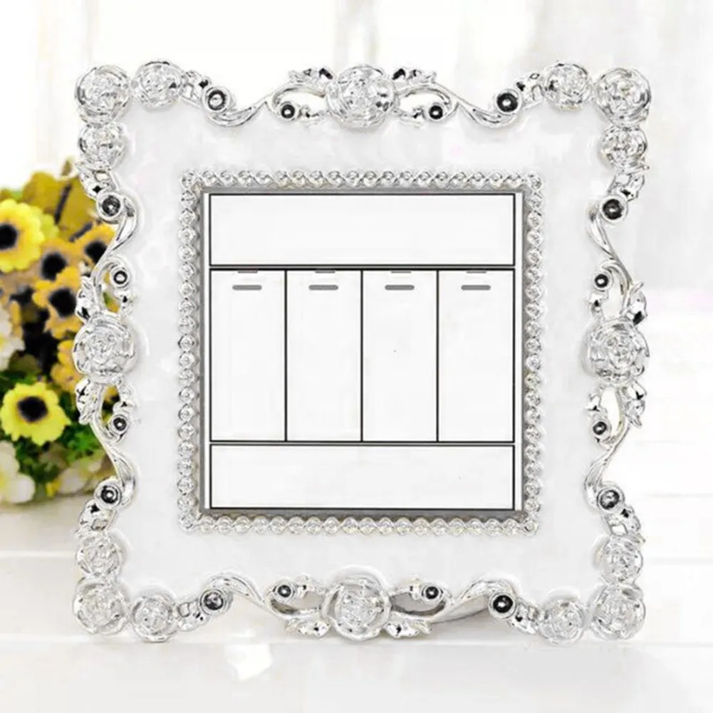 New Switch Sticker European Creativity Resin Light Switch Surround Resin Wall Sticker Rose Lace Socket Sticker