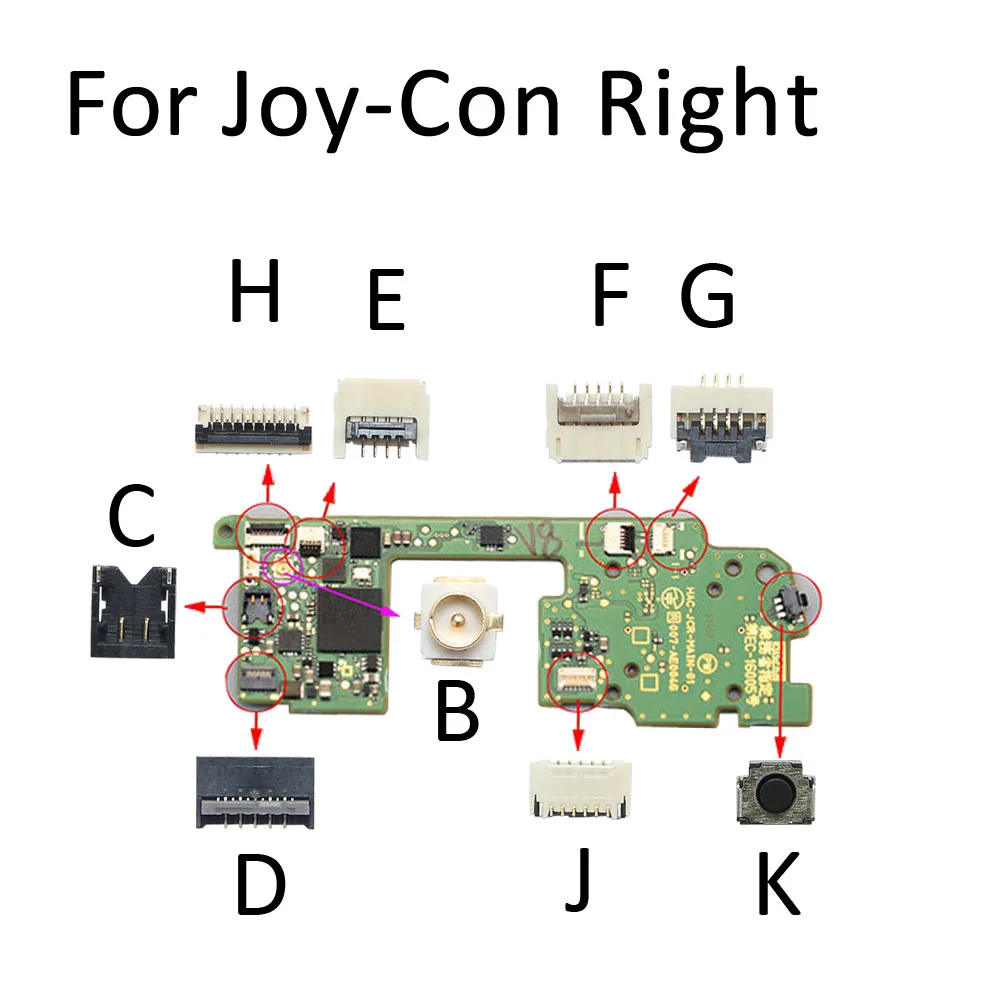 Replacement Parts FPC Connector Joy-Con PCB Board Flex Cable Connector Joy Con Socket Clip Spare Parts For Nintendo Switch NS