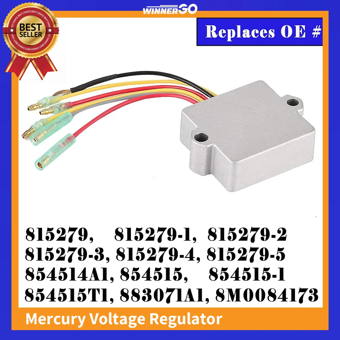 

815279T Regulator Rectifier Mercury 883072T 6 Wire for Mercury Voltage Regulator 815279T 854515 830179T 856748 883072 8M0084173