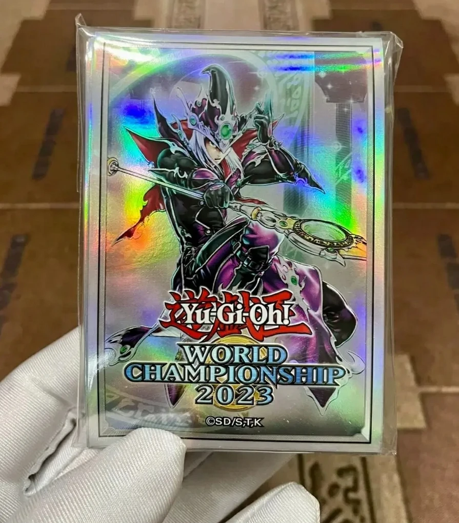 

100Pcs Yugioh KONAMI Duel Monster World Championship 2023 Legend Dark Magician Collection Official Sealed Card Protector Sleeves