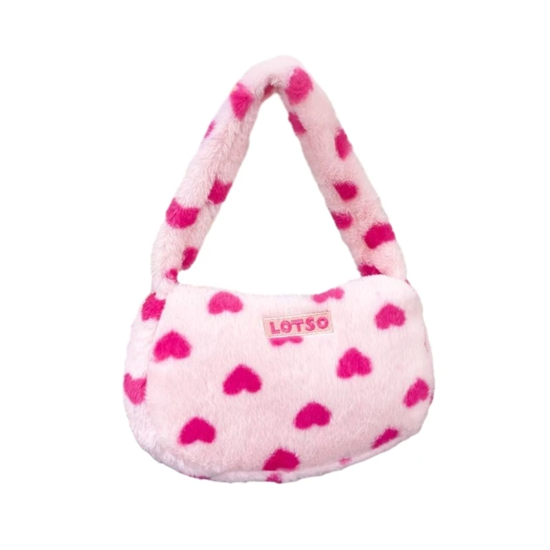 Sac en peluche sous les bras en peluche sac à bandoulière femmes sac fourre-tout en peluche sac à main pour l'automne