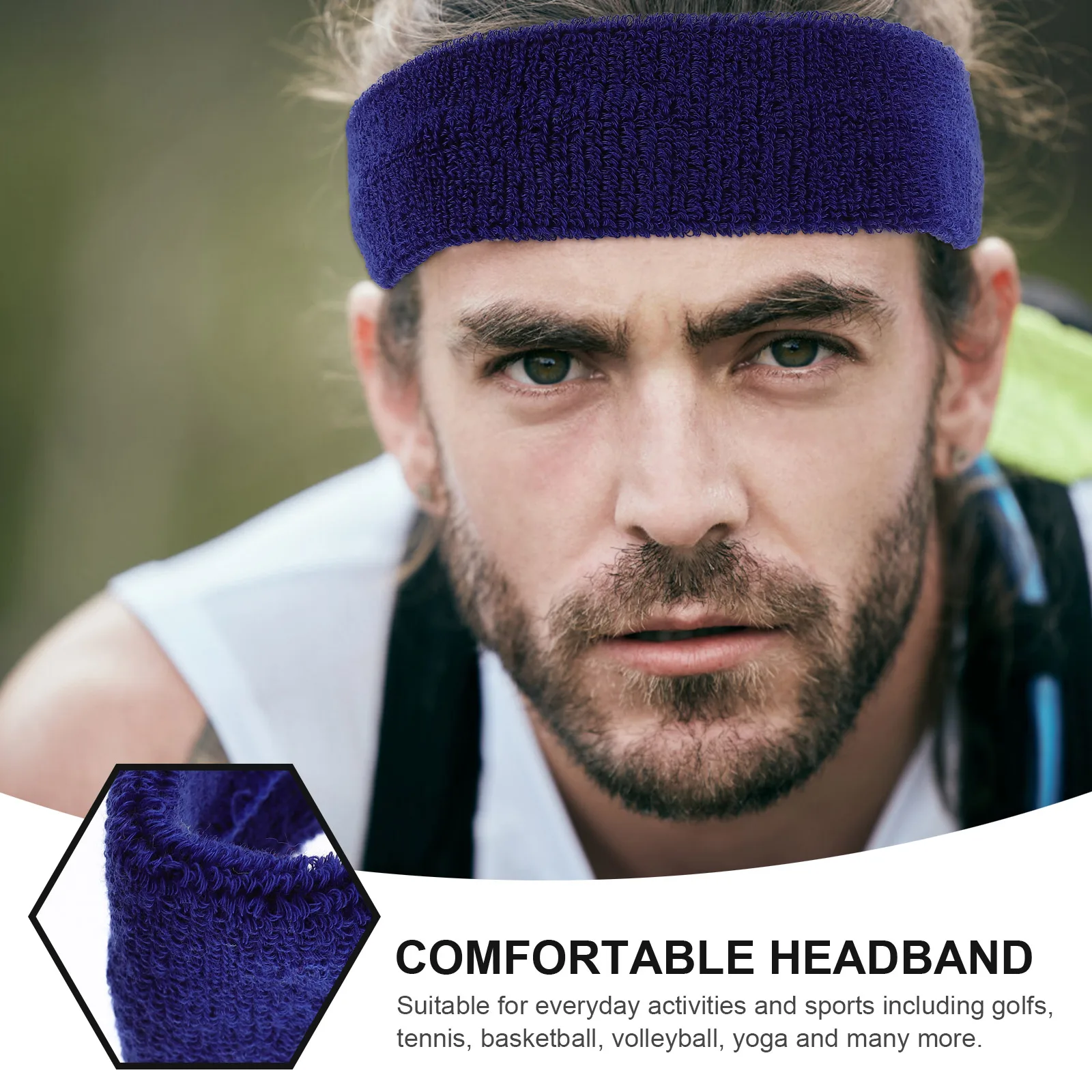 

1 Set Sweat Bands Headbands Wristbands Sports Headband Wristband Kit Sweat Absorbing Elastic Comfortable Durable For Men Women