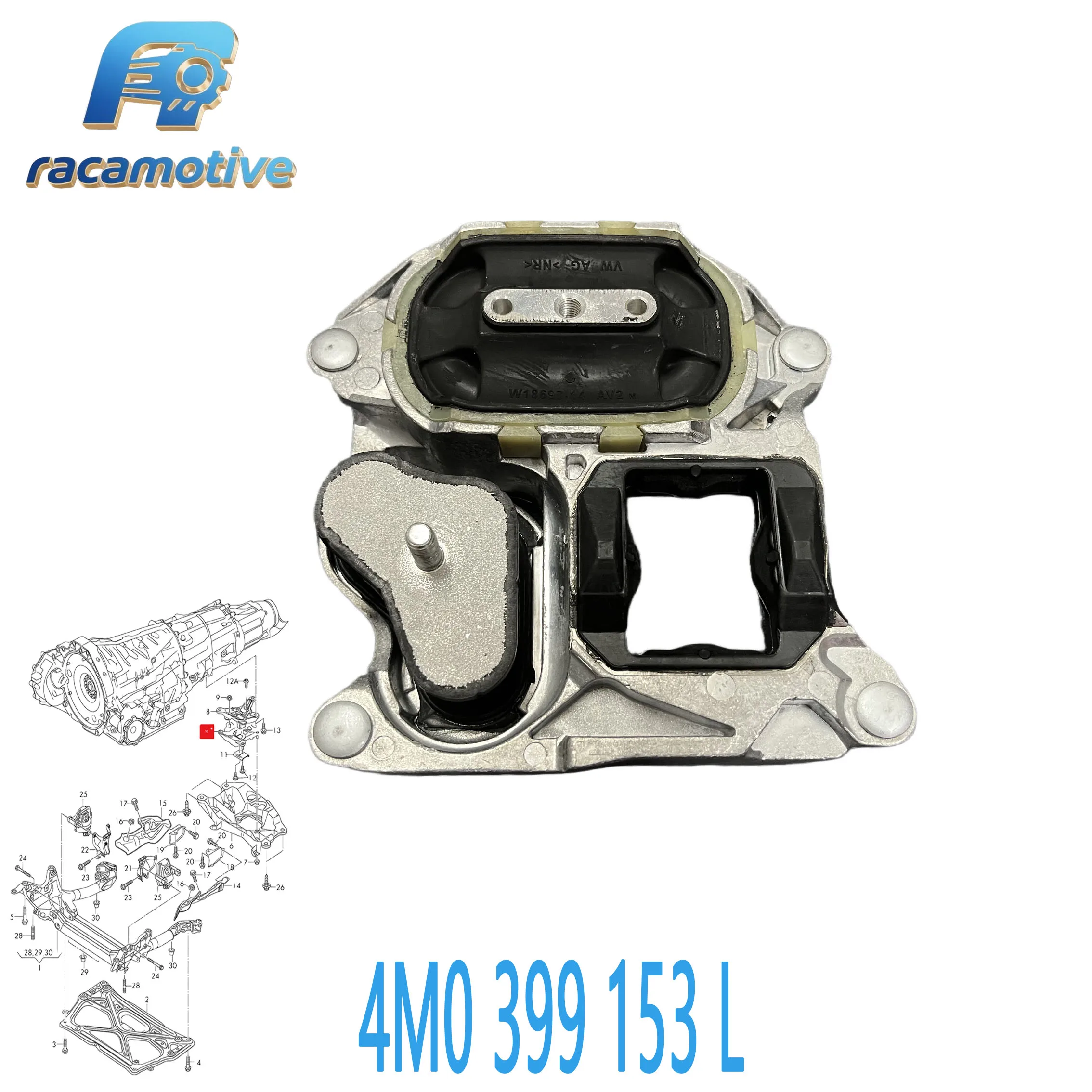 4M0399153L 4M0399153AE 4G0399153S for Audi A6 Avant, A7, S7, Q7, A8, VW Touareg 2.8 3.0 TDI V6 V8 Quattro transmission mount.