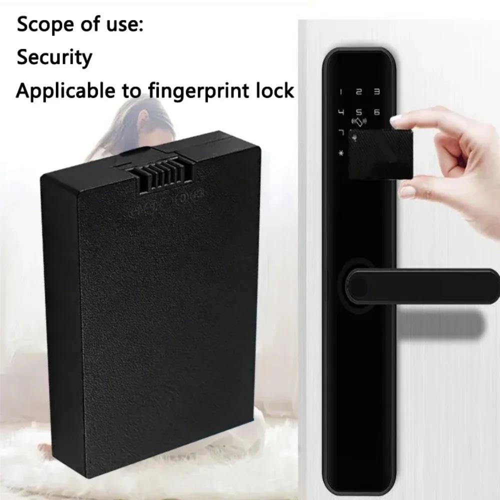 7.4V แบตเตอรี่ลิเธียมโพลิเมอร์สมาร์ทประตูล็อคแบตเตอรี่ 5000mAh สําหรับ Xiaomi Bosch Haier สมาร์ทลายนิ้วมือประตูล็อคส่งสายชาร์จ