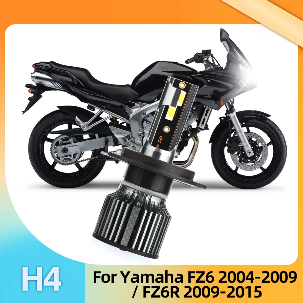 

LSlight Motorcycle Headlight LED 1PC H4 50W Bulb CSP Lamp For Yamaha FZ6 2004 to 2009 / FZ6R 2009 2010 2011 2012 2013 2014 2015