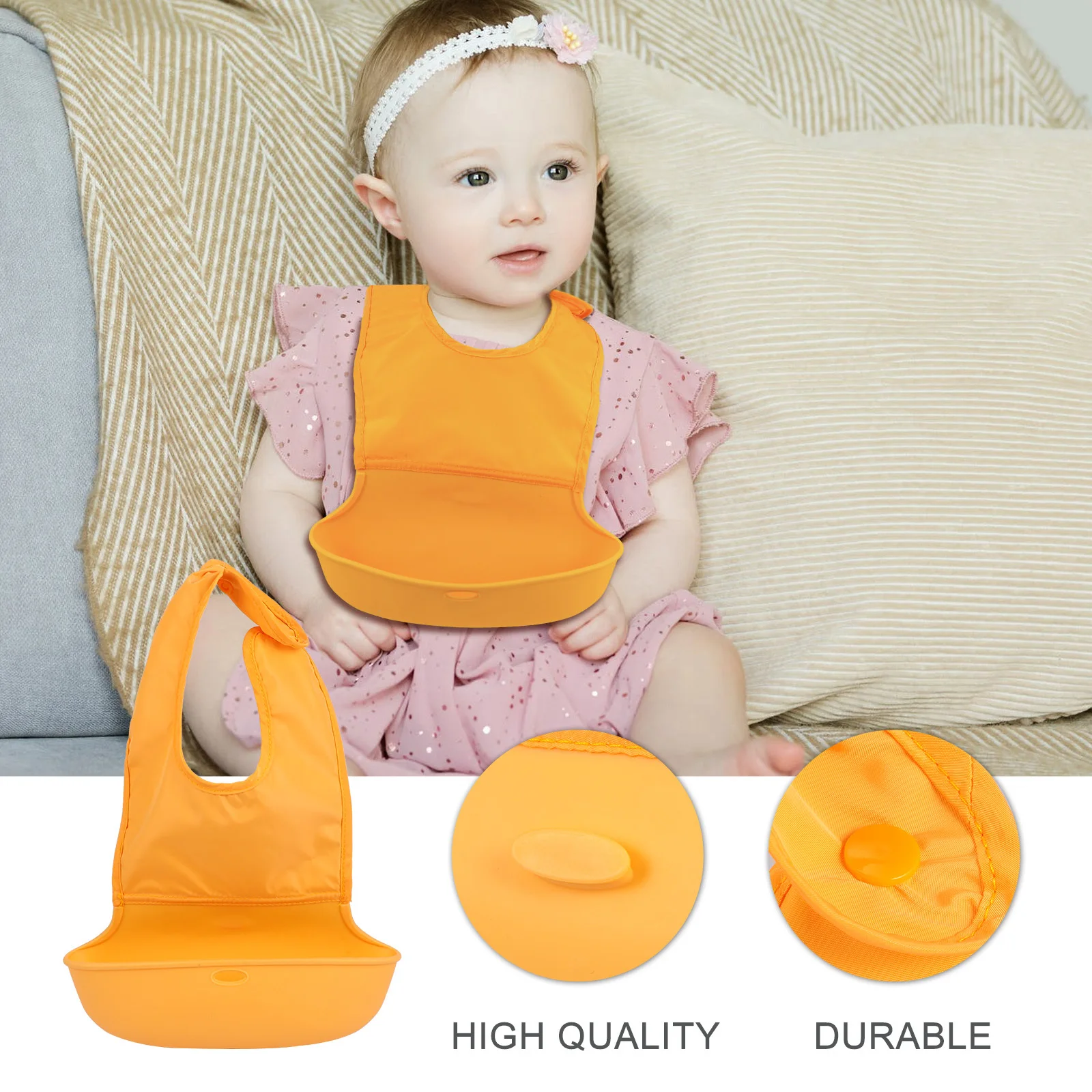 

Водонепроницаемый детский нагрудник, мягкий хлопковый регулируемый фартук для кормления с широкими плечами, нагрудник для еды младенцев, легко чистится, легкий вес