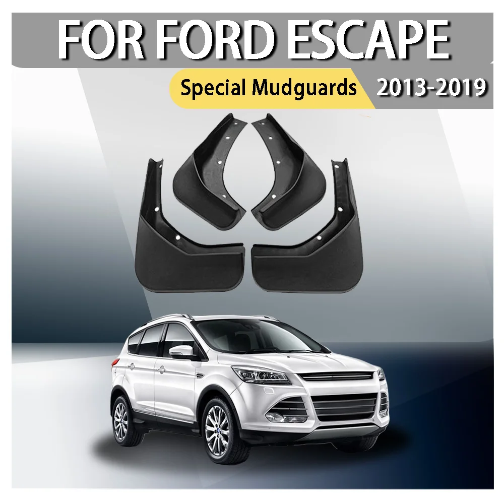 

For Ford Escape Special Mudguards 2013 2014 2015 2016 2017 2018 2019 SplashGuard Mud Fenders Kit 4Pcs ABS Plastic Upgrade