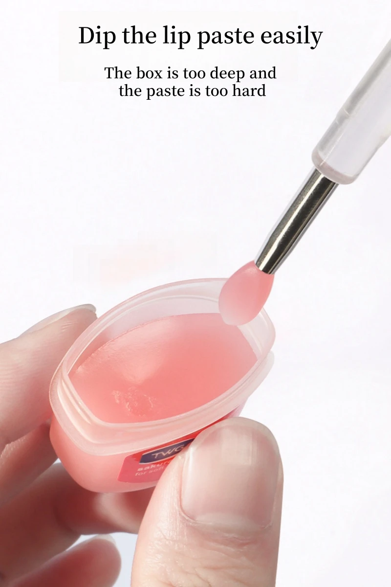 Silikon-Lippenpinsel mit Deckel, Mini, professionell, tragbar, Lippenmaskenpinsel, Lippenstift, Lidschattenpinsel, verschmierter Lippenstiftpinsel – Detail 7