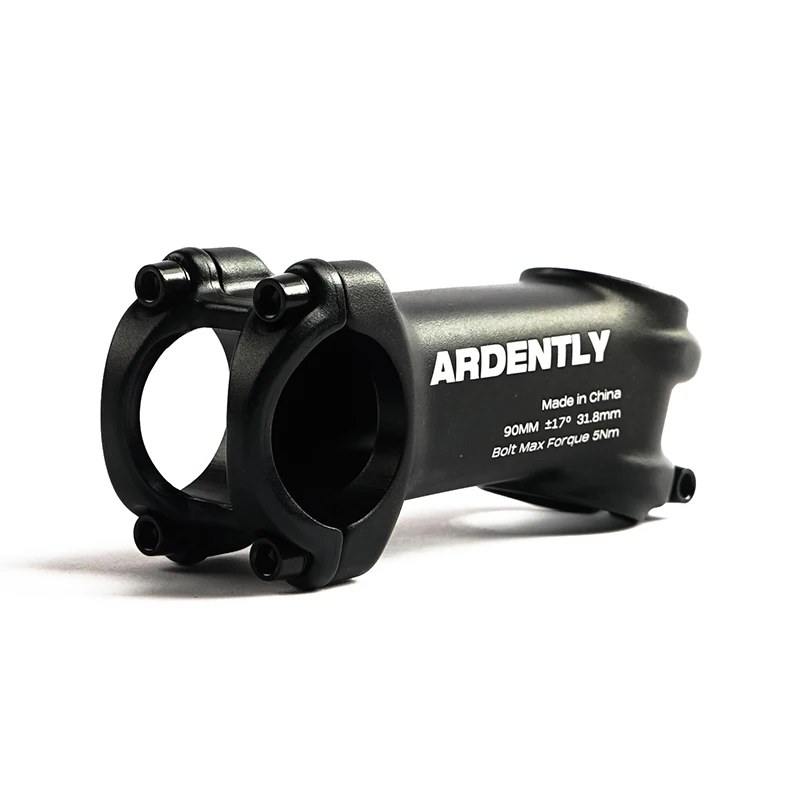 Ardently Bike Stem 17 Degree Riser MTB Road Bicycle Handle Stems 31.8mm 90/110mm 6061 Aluminum Alloy Fixed Gear Cycling Parts