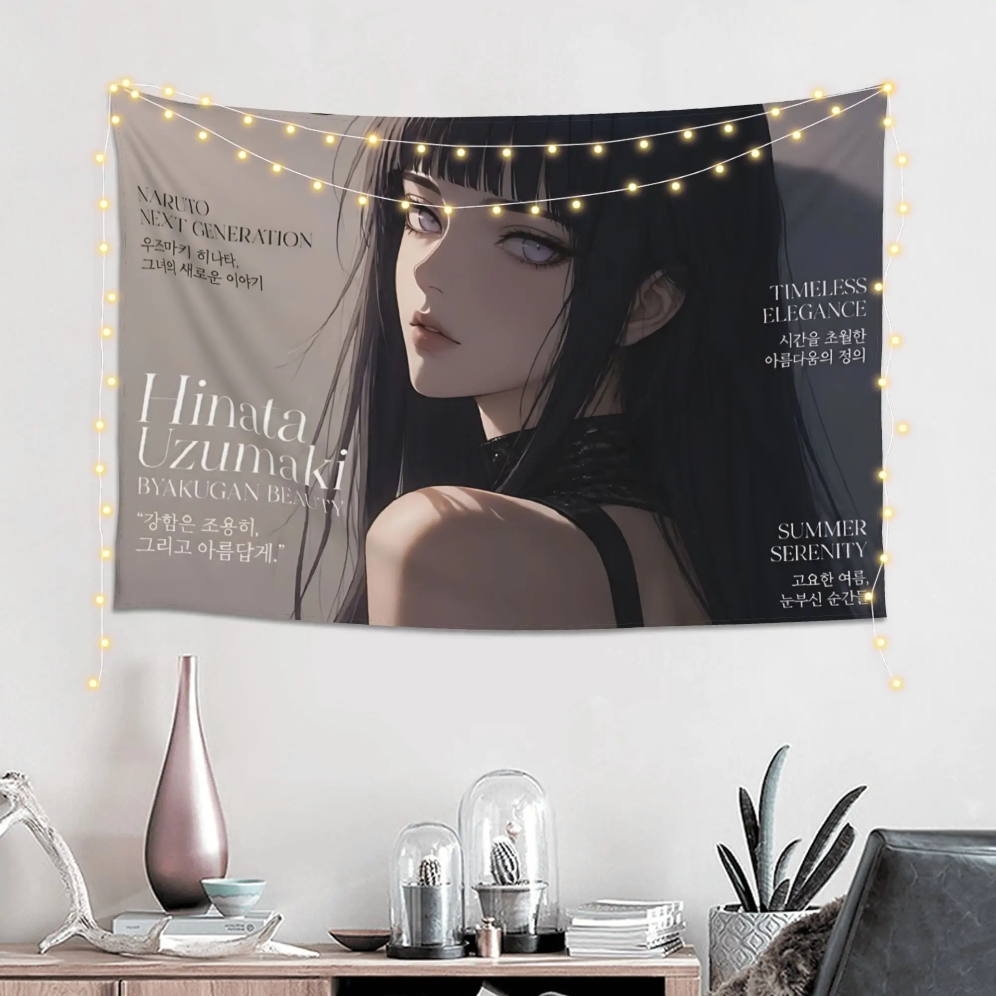 Cutecore Naruto Anime Theme Tapestry Bedroom Decoration Hinata Wall Hanging Blanket Tapestry Cool Stuff For Room