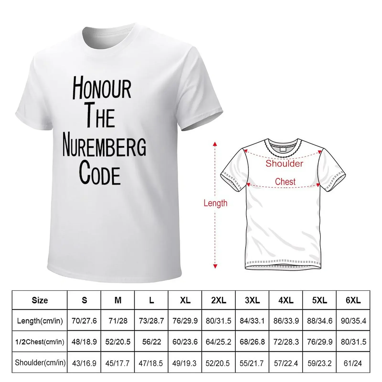 Honour The Nuremberg Code (Black) T-Shirt animal prinfor boys summer tops men clothings