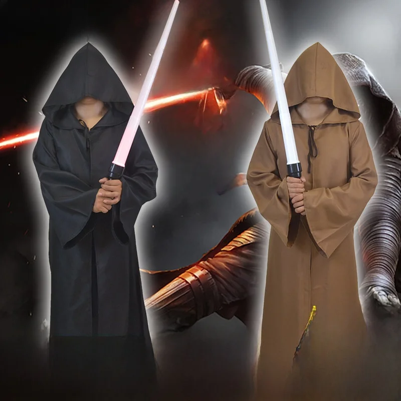 

Халат рыцаря-джедай на Хэллоуин, костюм для косплея, женская традиционная этническая одежда для выступлений на сцене, длинное пальто