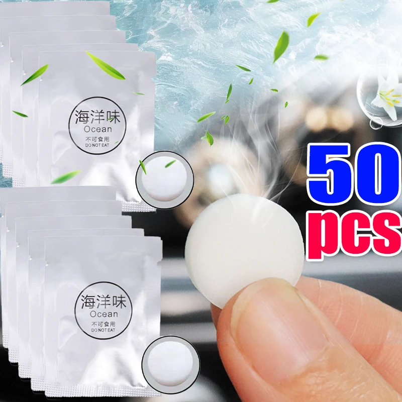 Air Freshener Tablets Refill Solid Perfume Aromatherapy Tablets Car Air Vent Fragrances Flavor Diffuser Car Interior Accessories