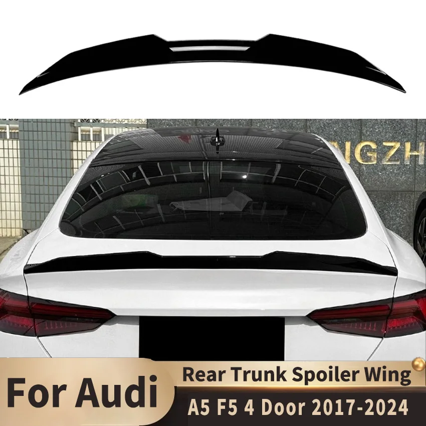 

2017 To 2024 for Audi A5 F5 4 Door Rear Trunk Spoiler Wing Lip Auto Accessories Spoiler Tail Fin PSM Style Decoration Body Kit