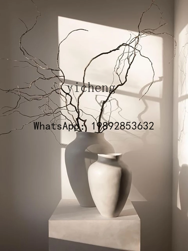 A30- Ceramic Vase Home Living Room Flower Arrangement Hydroponic Flower Holder Ornament