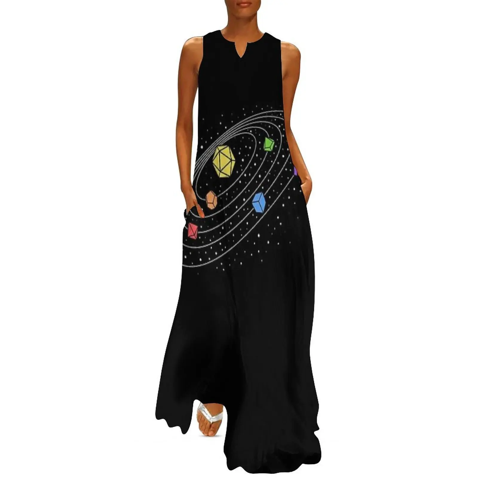 

Solar System Dice Tabletop RPG Long Dress dress women summer luxury dresses dress party night