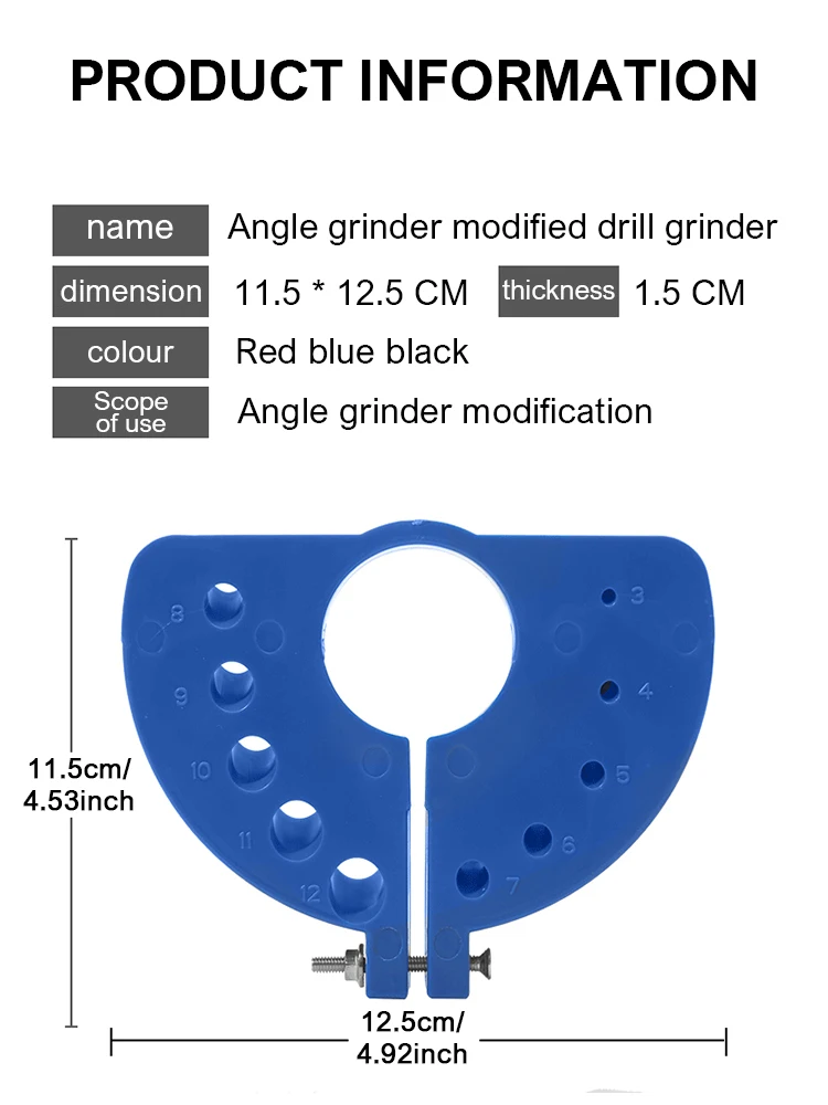 Parti di utensili alimentate per smerigliatrice angolare per smerigliatrice angolare multiuso da 3-12 mm