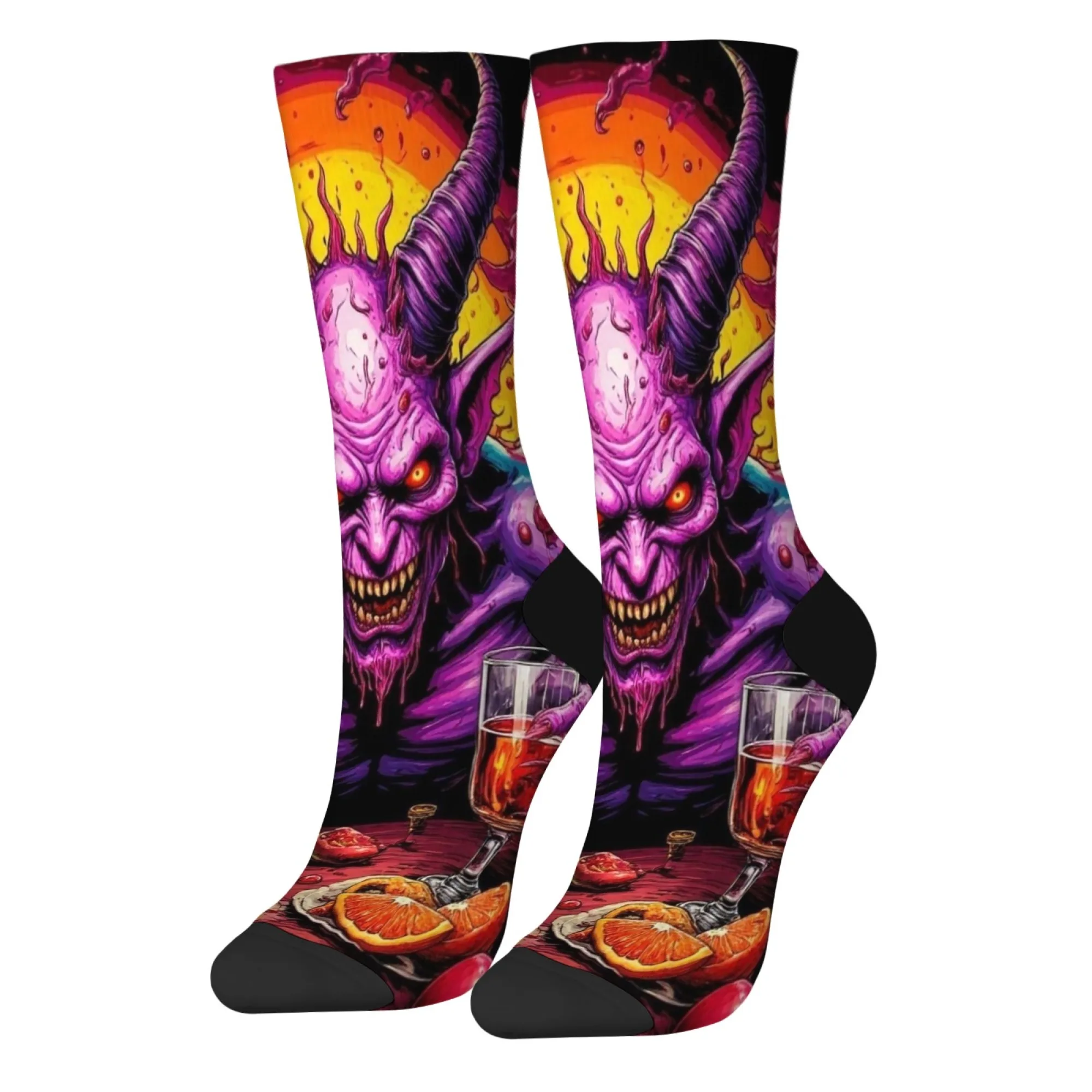 Fashionable Monster Dark Gothic Men's Socks Soft Breathable Socks Street Fun Quirky Happy Retro Harajuku Outdoor Sports Socks