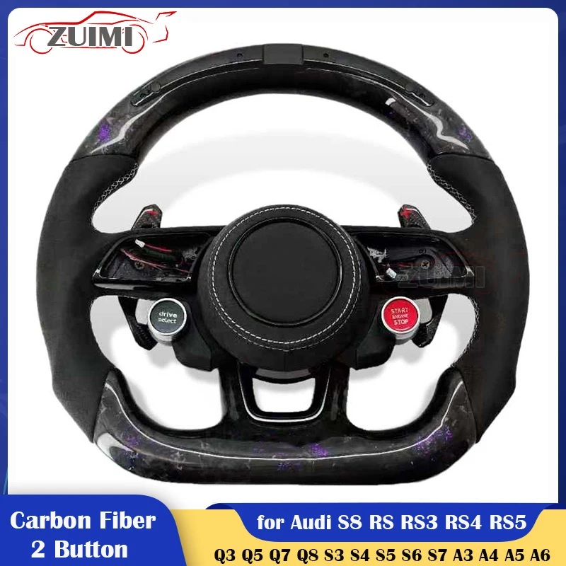 

Customize LED Style Forged Car Steering Wheel 2 Button for Audi S8 R8 A4 A5 A6 A7 Q3 Q5 Q7 Q8 S3 S4 S5 S6 S7 RS3 RS4 RS5 RS6 RS7