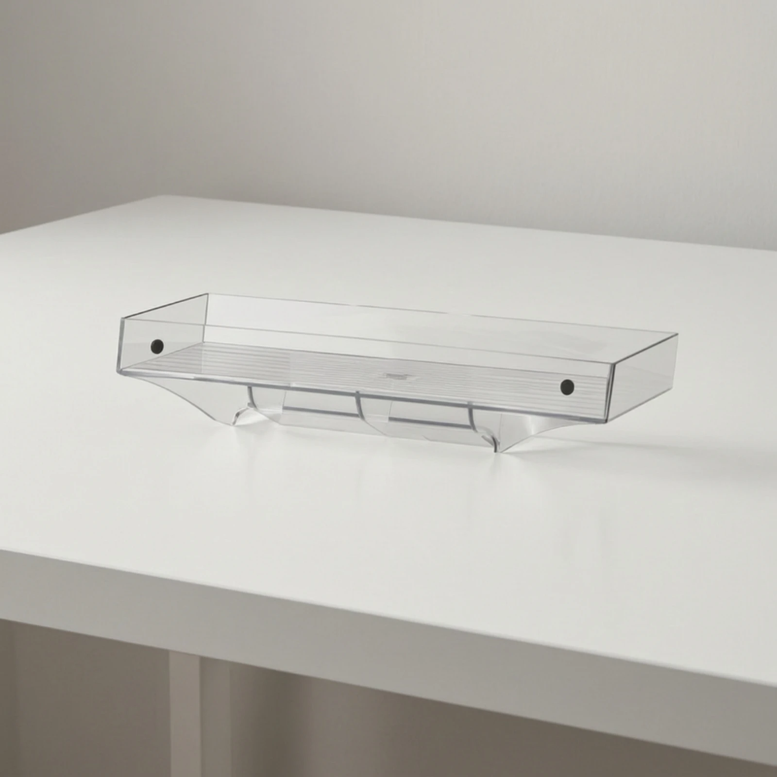 Under-Screen Storage Box Transparent Storage Box with Attractive Lid Organizer Non-Slip for Car Owners