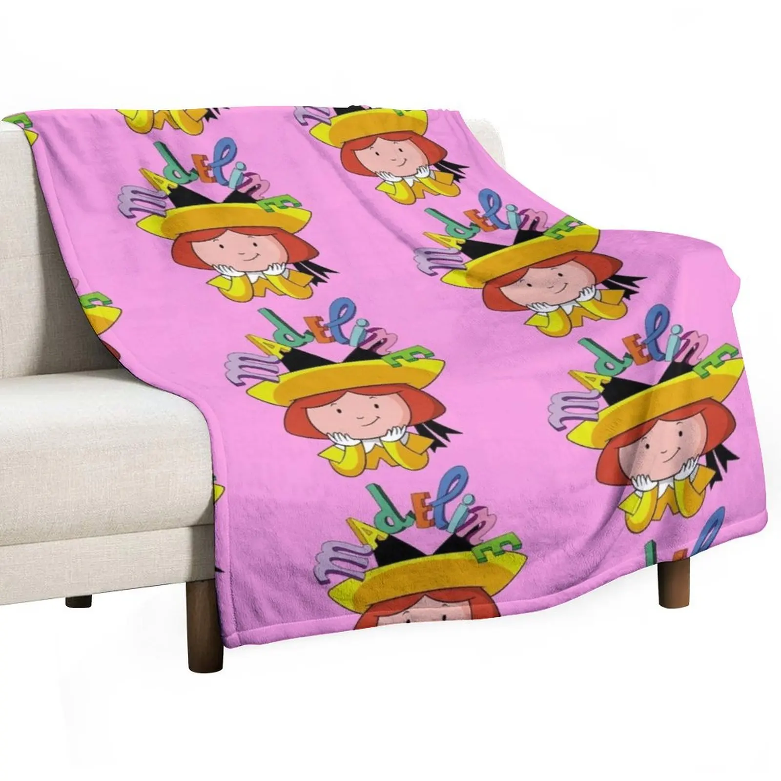

cartoon madeline smile -cartoon kids gift Throw Blanket Hair Retros christmas gifts For Baby Blankets