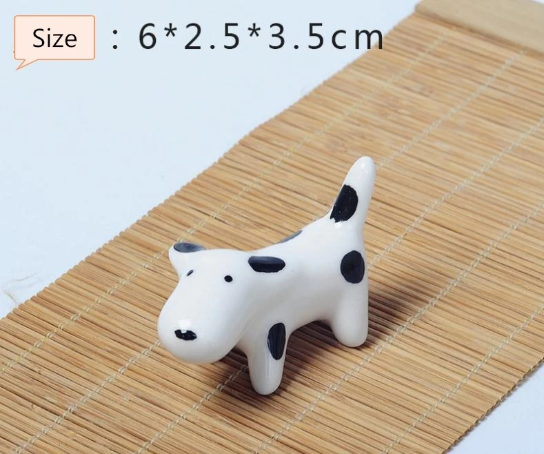 Lovely Dog Chopstick Holder Ceramic Chopsticks Rest Creative Household Tableware Stand 4 Styles Free Shipping Wholesale