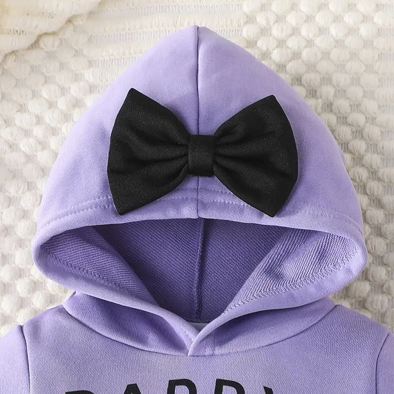 Bambini Bambine Top con cappuccio Completi Felpa con stampa completa Tuta Set da 2 pezzi Cappotto pullover con pantaloni Completo 6 mesi -3 anni