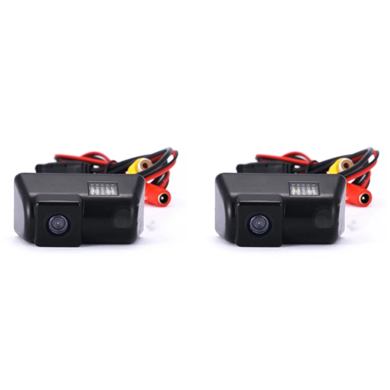 

2X Car HD CCD Auto Car Reverse Rear View Camera License Plate Waterproof Parking For Ford Transit For Ford Connect