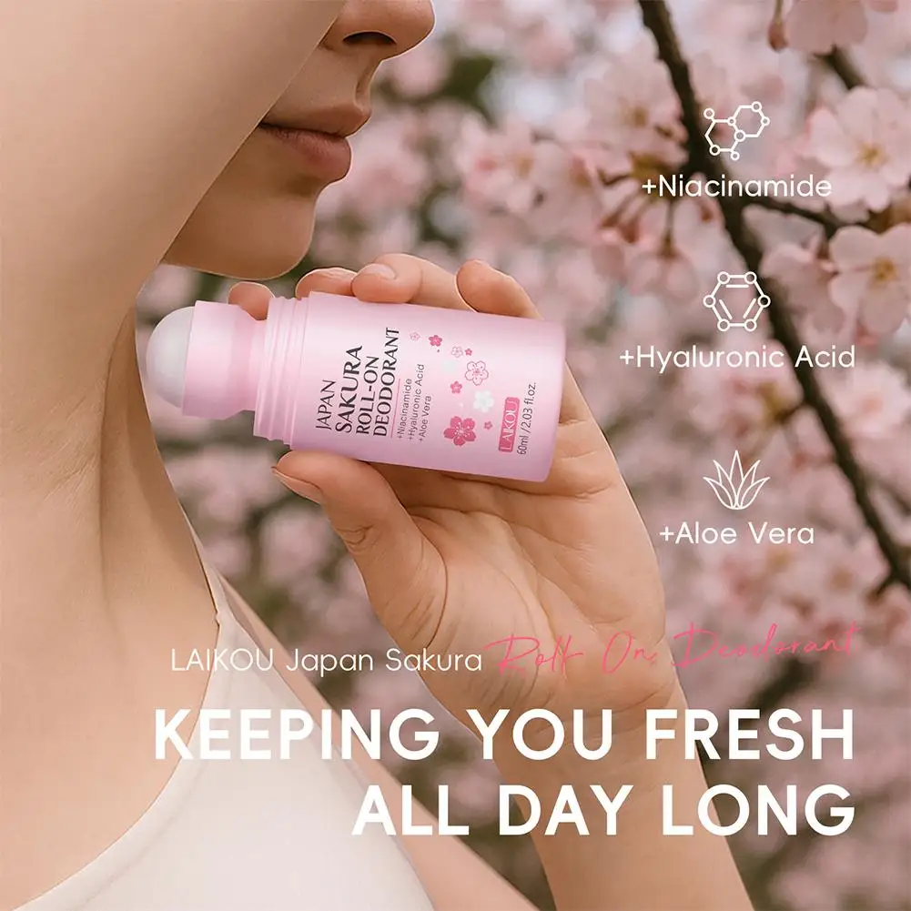

Японский шариковый дезодорант с ароматом сакуры, 60 мл, стойкий натуральный аромат, парфюм, свежий аромат для женщин и мужчин D1R2