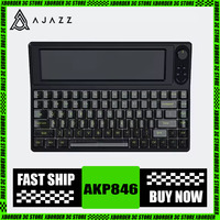 NEW Ajazz AKP846 Smart Display Gasket Mechanical Keyboard With 10.1-inch Colorscreen Structure Hot Swap PBT Keycaps for Gamers