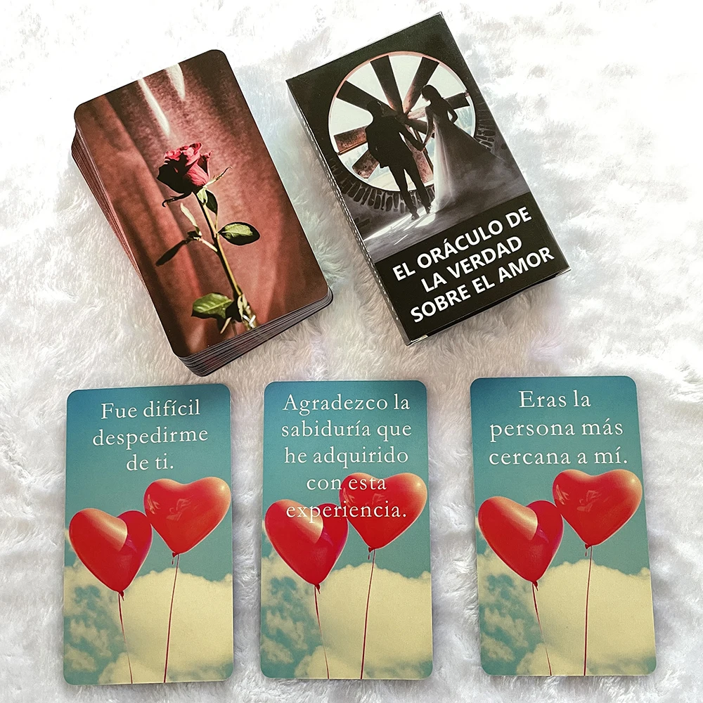 Spanish The Love Truth Oracle Cards 12x7cm Tarot Decks Divination Taro Fortune Telling Toys Affirmation 52-cards
