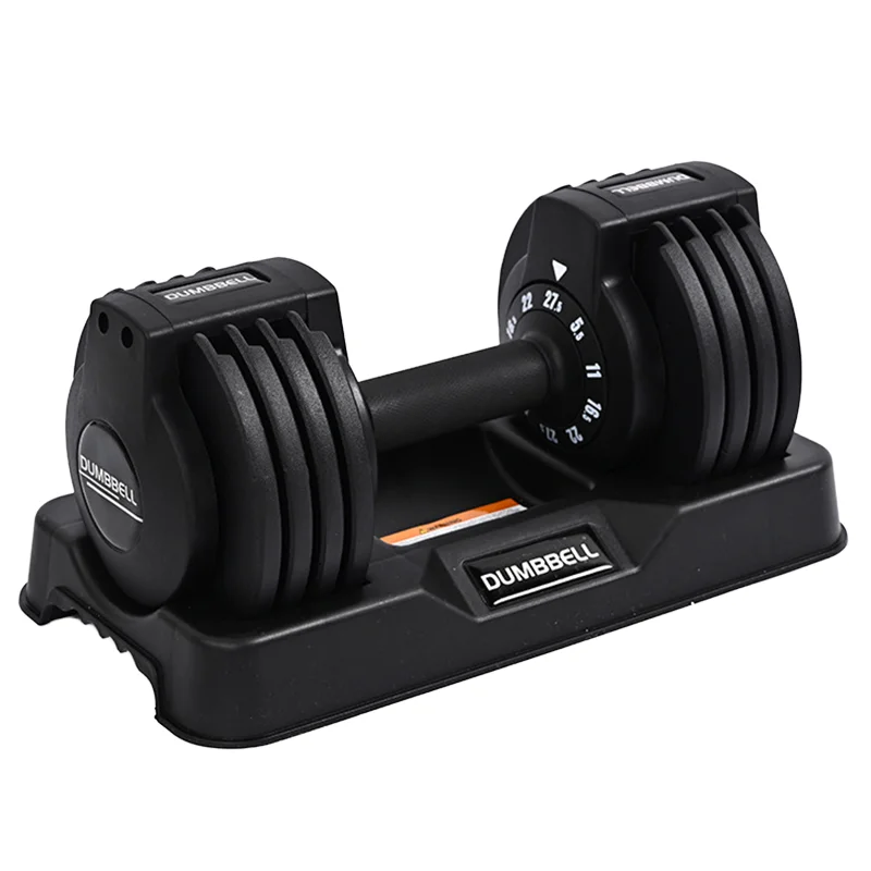 

Adjustable Dumbbells Set 12.5KG/27.5LB Home Gym Fitness Training Weights Custom Logo Steel Plastic Cast Iron For Home Use 2