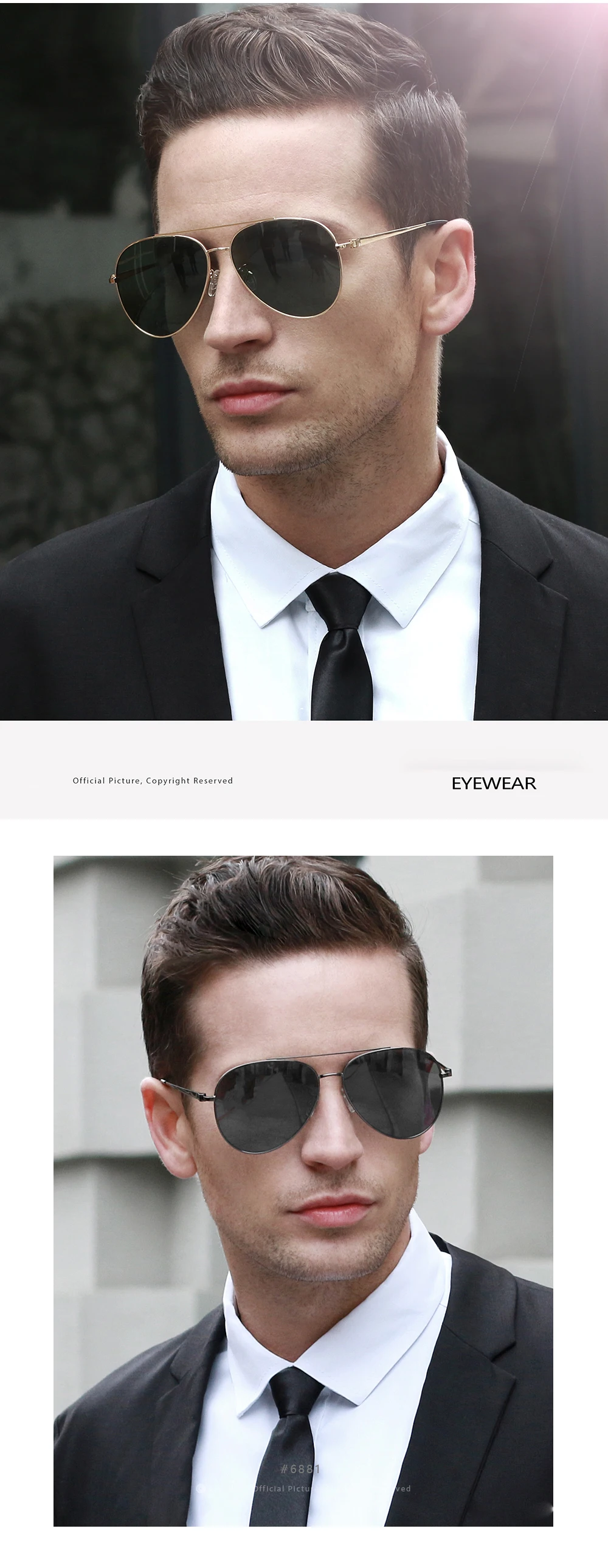 Veithdia Männer Sonnenbrille Vintage polarisierte uv400 klassische Marke Frauen Sonnenbrille Beschichtung Linse Fahr brille für Männer v8259 – Detail 5